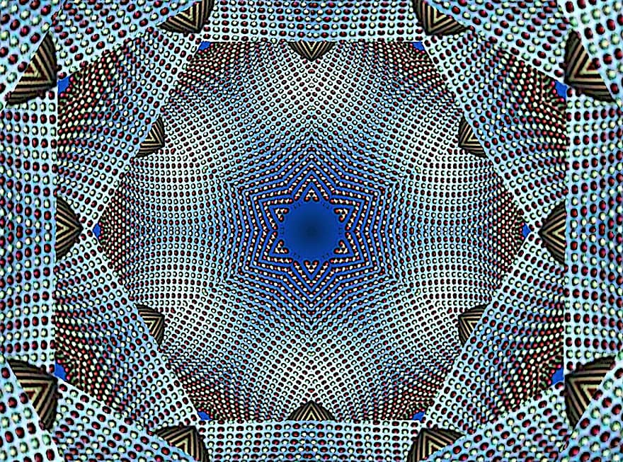 Fraktales Muster, Kaleidoskop, Blumenmuster, abstrakte Kunst, Hintergrund, Muster, Hintergründe, abstrakt, Geometrische Figur, Dekoration, Design