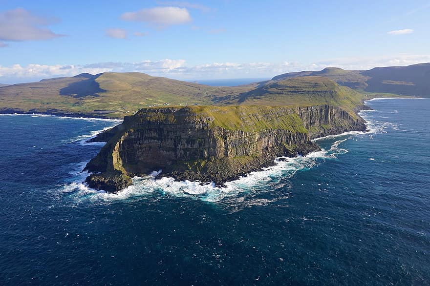 saloje, pobūdį, kelionė, žvalgymas, lauke, Farerų salos, jūros, uolos