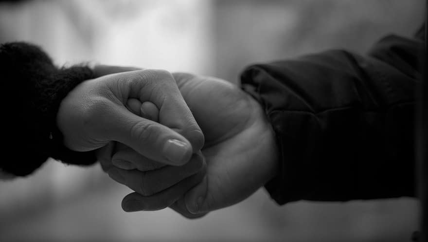 Hands, Love, Monochrome, Romance, human hand, close-up, men, black and white, adult, women, togetherness