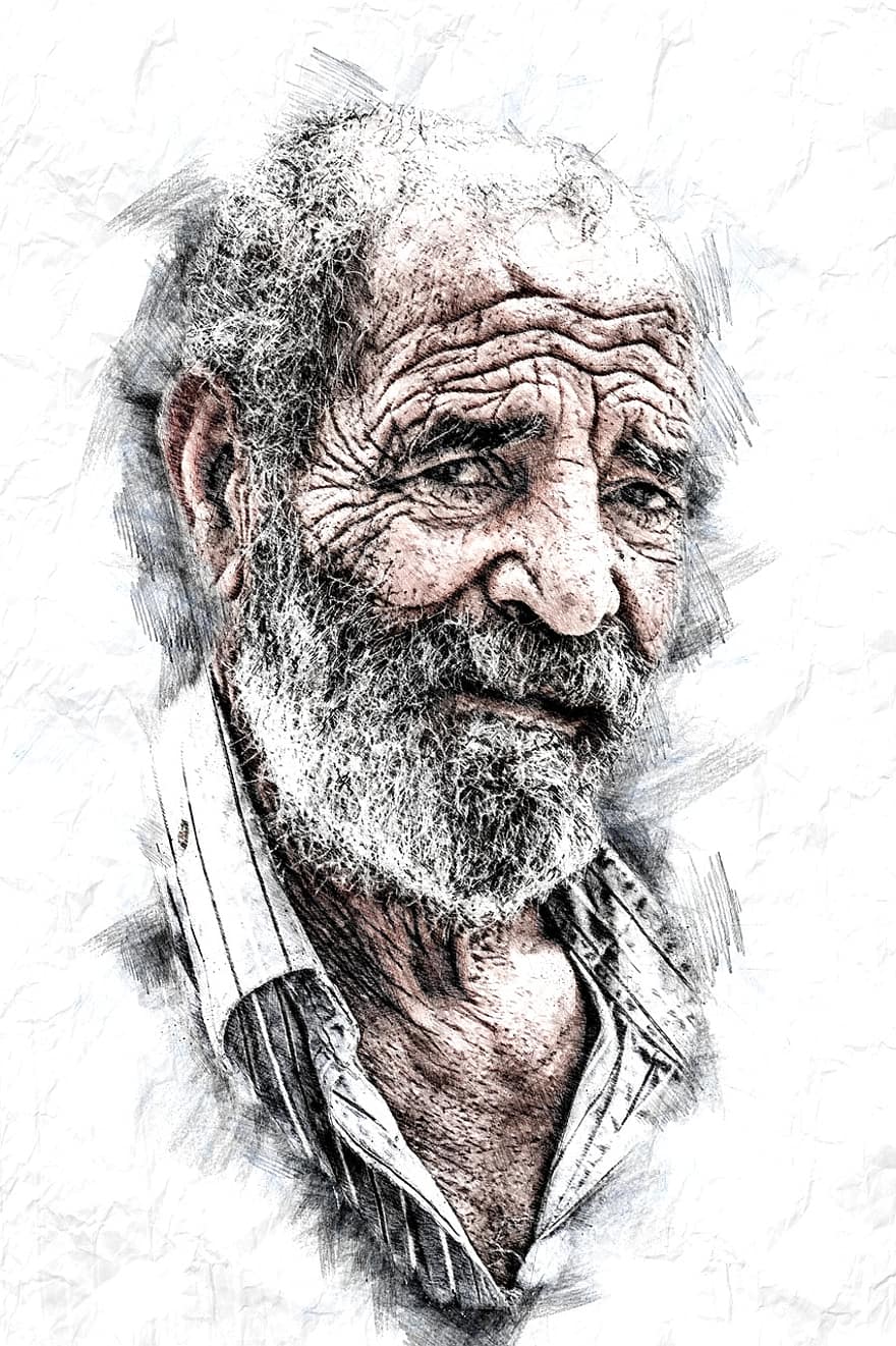 Portrait, People, Man, Adult, Old, Face, Beard, Mustache, Male, Wrinkles, Human