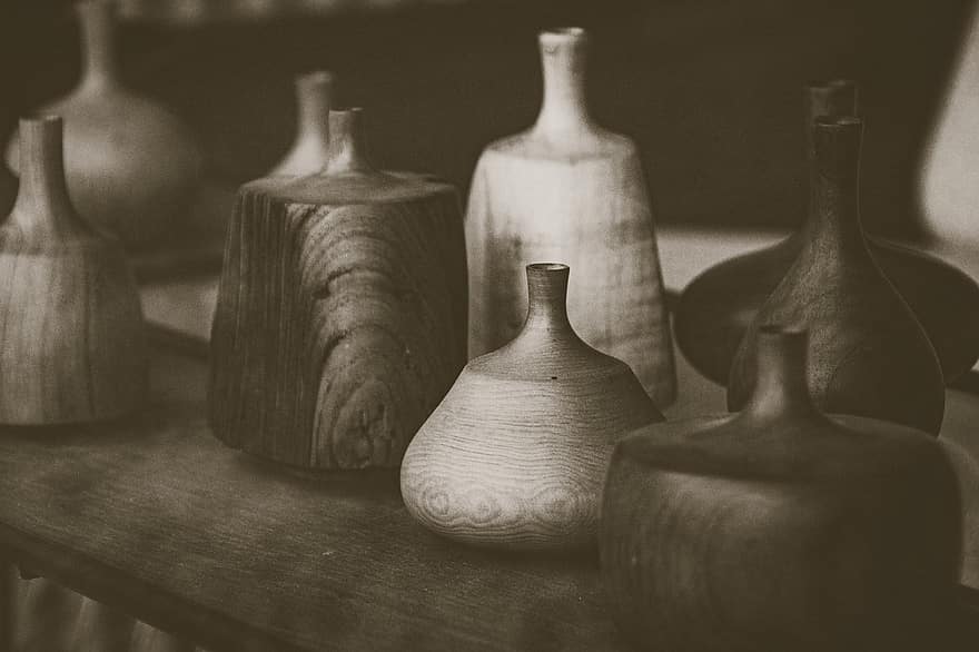 вазы, изделия ручной работы, керамика, глиняная посуда, украшение