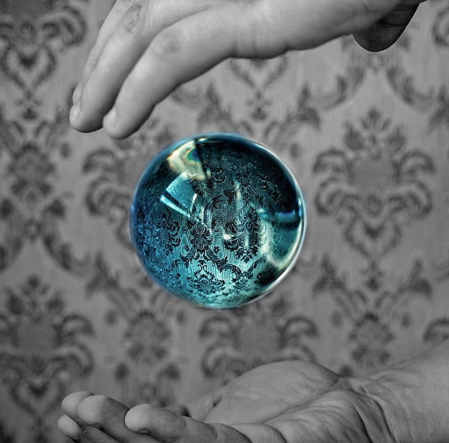 stiklo sfera, fantazija, Kristalinis kamuolys, magija