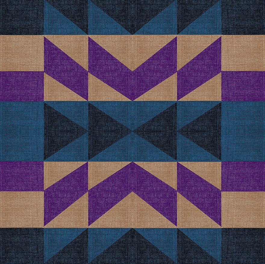 aztèque, en tissu, textile, conception, marine, bleu royal, bleu, violet, beige, chevrons, modèle