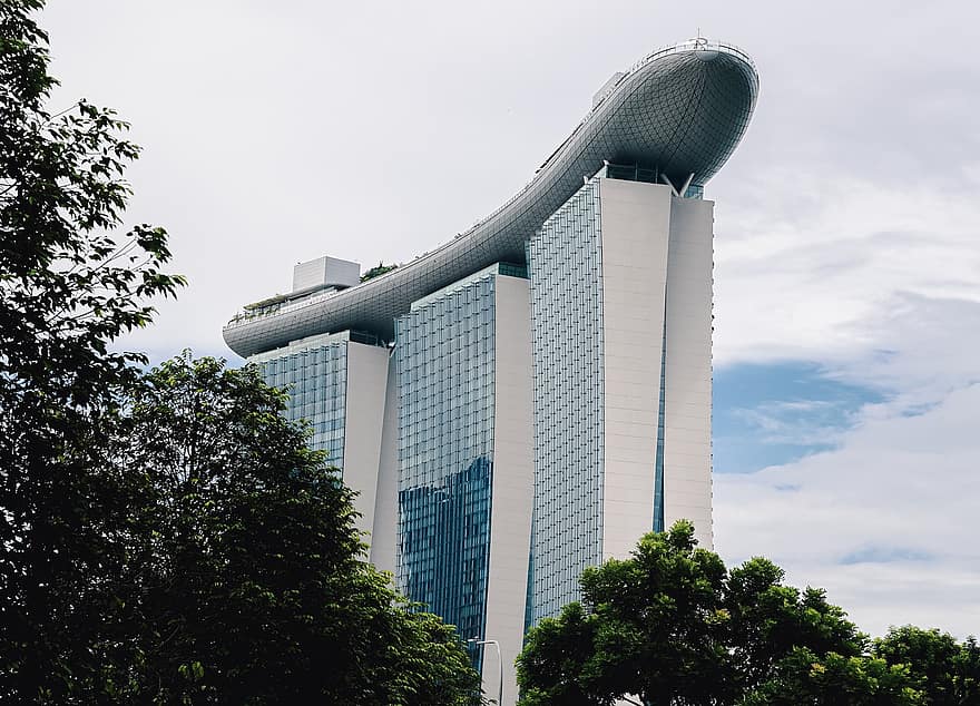 Сингапур, Marina Bay Sands, Гостиница, Азия, архитектура, ориентир
