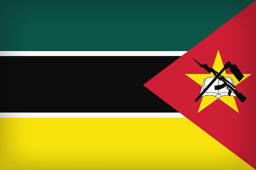 Drapeau Mozambique, pays, coloré, bannière, drapeau, gouvernement, conception, mozambique, nationale, symbole, nation