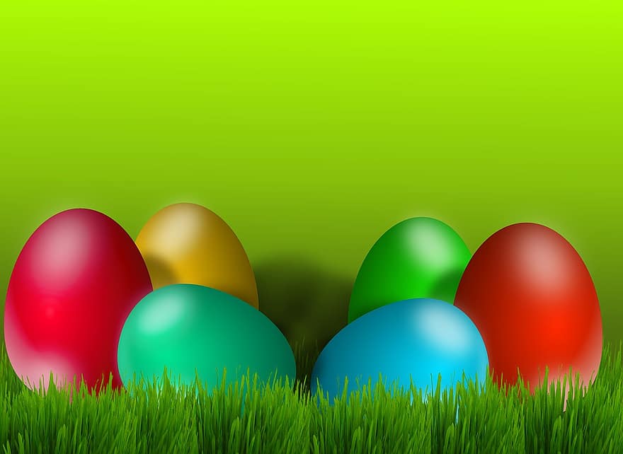 Pascua de Resurrección, huevo, huevo de Pascua, vistoso, huevo pintado, de colores, oval, color
