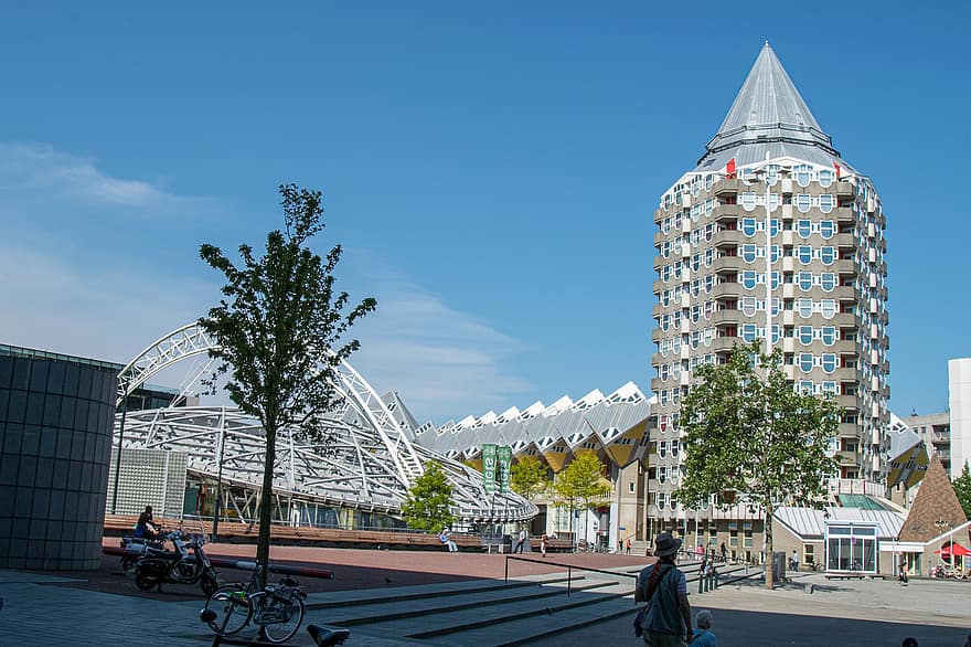 blaaktoren, Rotterdam, arkitektur, blyant tårn, bolig tårn, bygning, by-