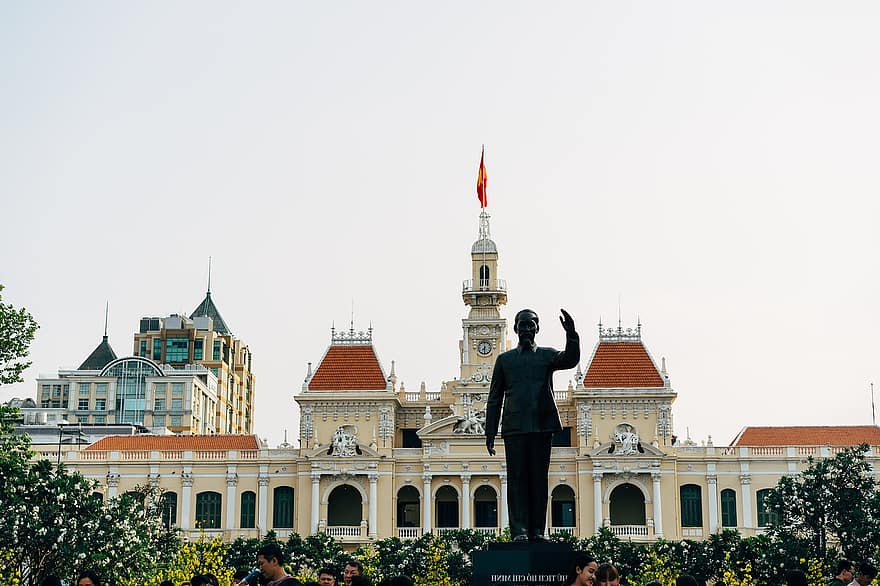 Posąg Ho Chi Minha, statua, memoriał, lider, historyczny, architektura, budynek, punkt orientacyjny, historia, podróżować, turystyka