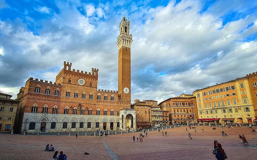 Reise, Tourismus, Europa, Siena, Piazza del Campo, historisches Zentrum, Piazza, toskana, Italien