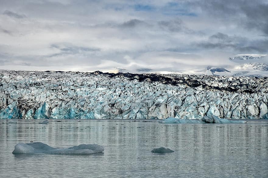 iceberg, borde, parir, platija, derretir, glaciar