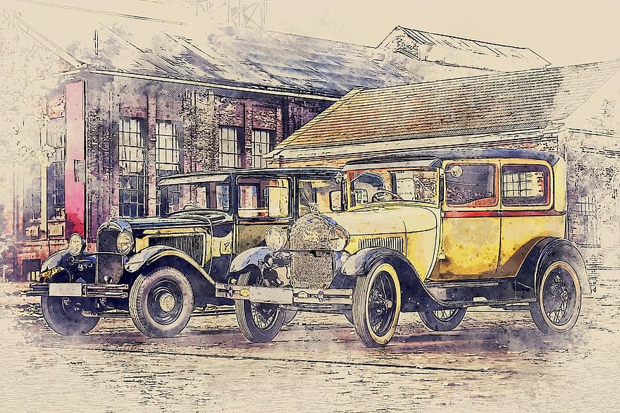 oldtimer, klasický, pkw, auto, brod, citroen, historicky, nostalgie, retro, starý, vozidlo