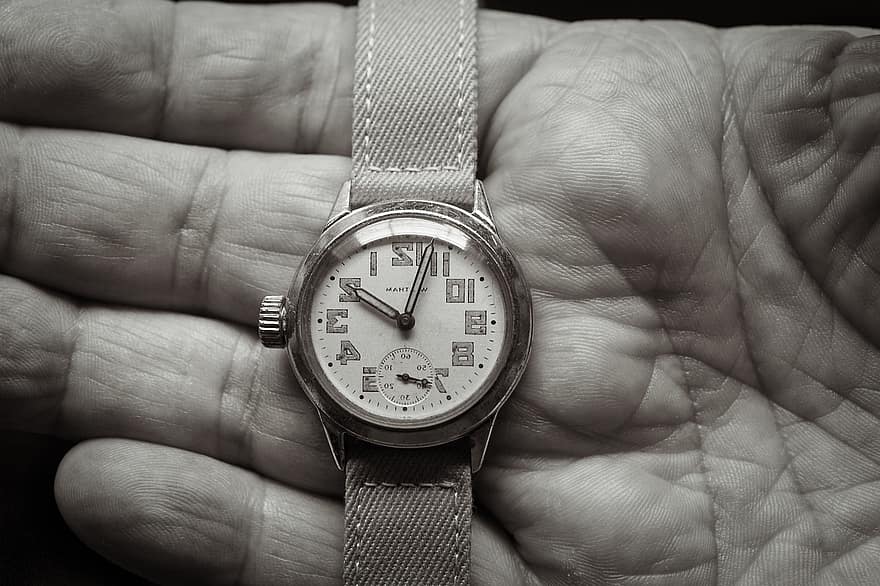 vintage, ver, relógio, Antiguidade, Anos 40, clássico