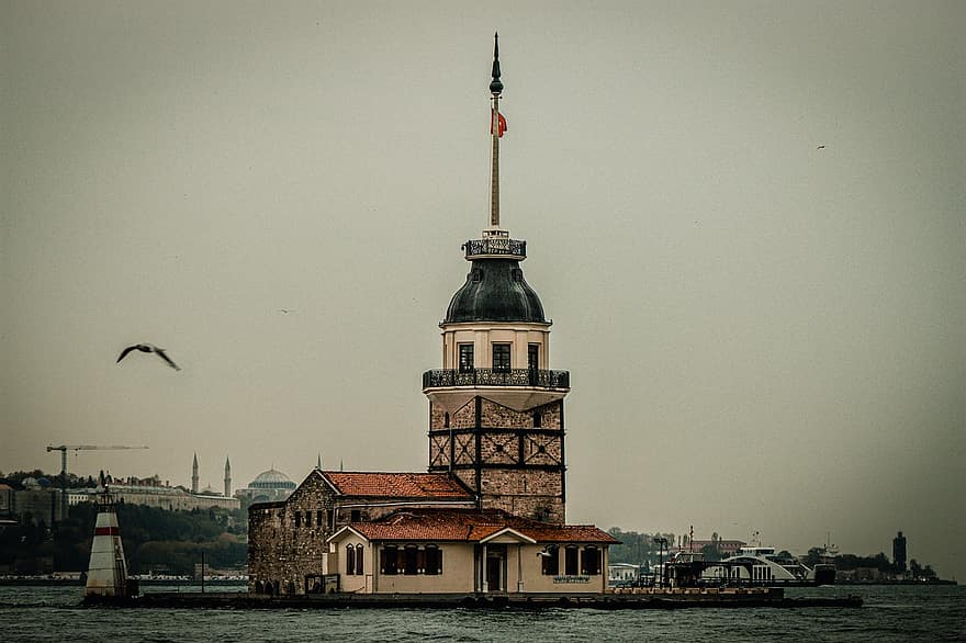 Κωνσταντινούπολη, Τουρκία, πύργο της παρθενικής, πόλη, πύργος