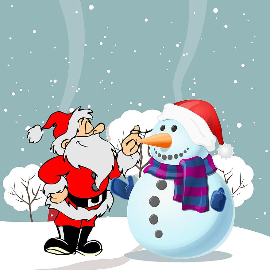 hivern, home de gel, Bon Nadal, neu