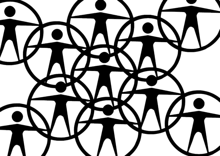 Teamwork, Together, Cooperation, Silhouettes, Human, Humanity, Circle, Web, Network, Social, Media