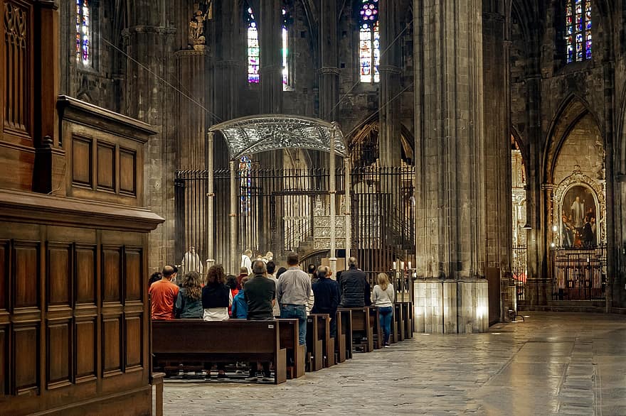 църква, Катадрала, Барселона, култ, религия, вяра