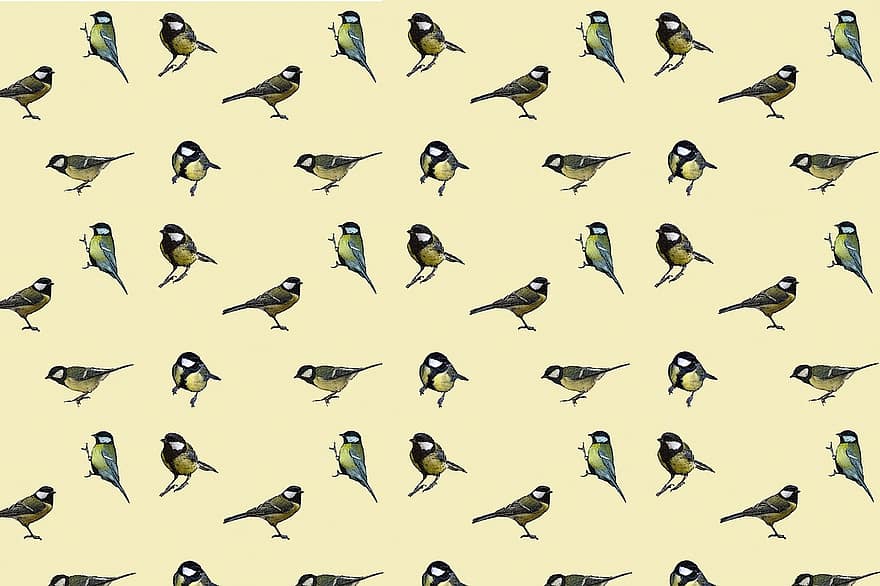 Vögel, tit, Fliese, Mosaik-, Muster, kleiner Vogel