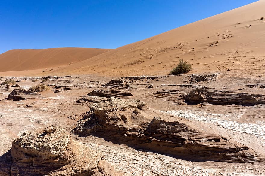 deserto, dunas, areia, formações rochosas, erosão, ermo, estéril, natureza, panorama