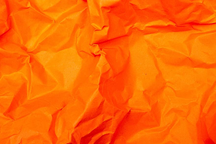 Papel arrugado, Papel naranja, scrapbooking digital, copia espacio, papel digital, papel pintado, fondo, estropeado, antecedentes, arrugado, papel