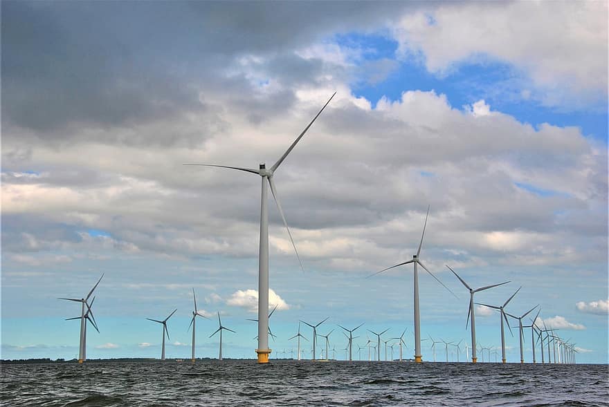풍차, 풍력 터빈, 풍력 에너지, ijsselmeer
