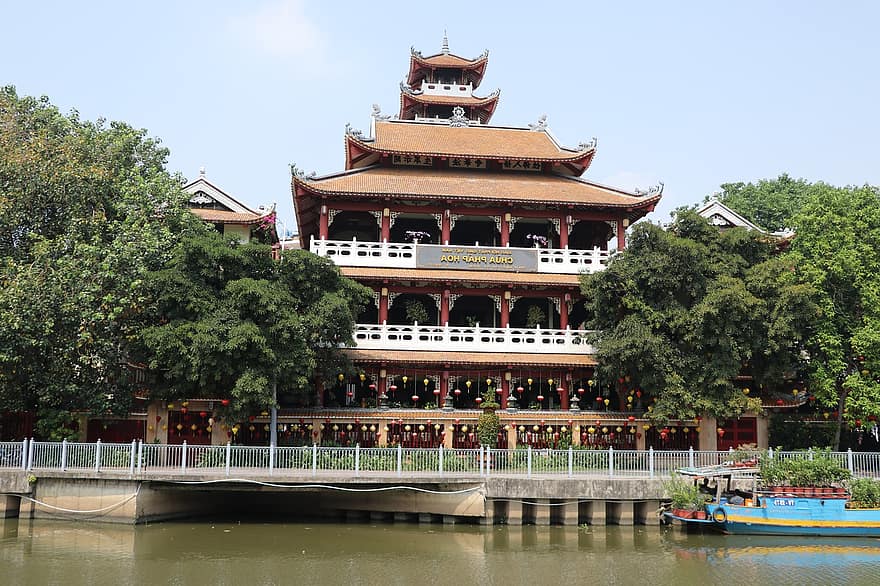 temppeli, Vietnam, Buddha, Aasia, matkustaa, kuuluisa paikka, kiinalainen kulttuuri, arkkitehtuuri, peking, viljelmät, matkailu