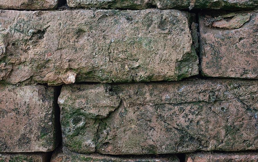 τούβλο, πέτρα, τείχος, τοιχοποιία, παλαιός, ξεπερασμένη, υφή, σπίτι