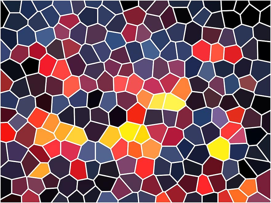 mosaik, struktur, mønster, baggrund, farverig, mosaikfliser, rund form, keramiske fliser, blå, overflade, gul