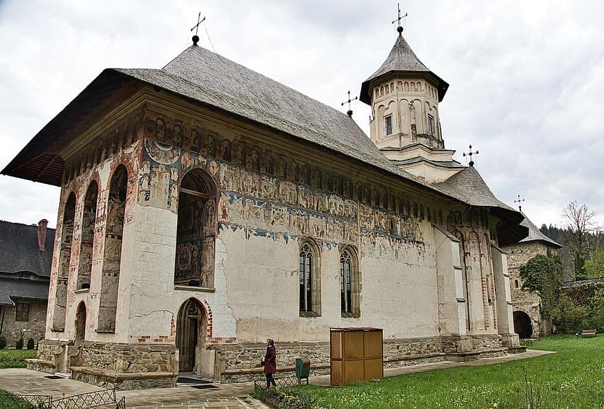kościół, namalowany, Rumunia, starożytny, klasyczny, turystyka, chrześcijaństwo, architektura, religia, kultury, znane miejsce