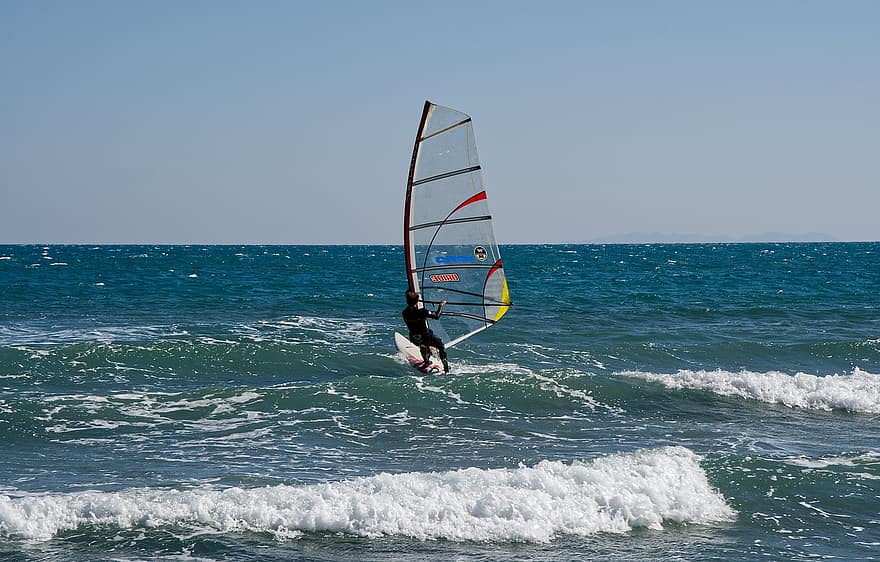 океан, море, сърфист, вълни, карам сърф, Средиземно море, спорт, екстремни спортове, хора, вълна, вода