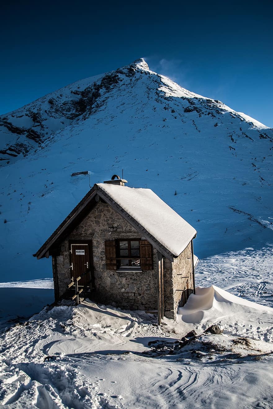 House, Countryside, Shelter, Rural, Outdoors, Nature, Travel, Exploration, Adventure, Winter