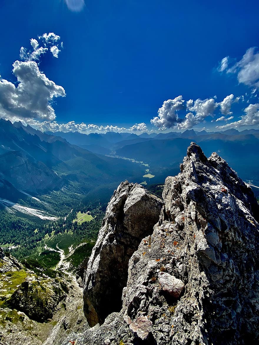 Thiên nhiên, du lịch, thăm dò, ngoài trời, Đỉnh Alpine cao, qua ferrata, Sexten, núi, alps, dolomites, mùa hè