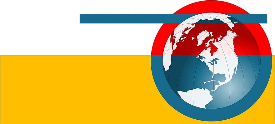 World, Globe, Banner, Business, Logo, Sphere, Global, Design, Planet, Map, Travel