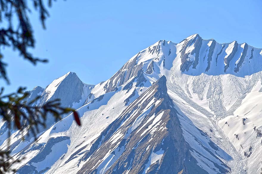 bjerge, spids, sne, Entlebuch, Schweiz