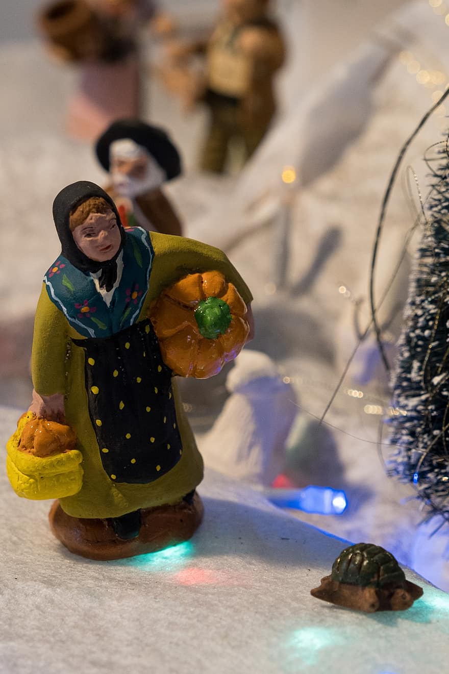 Christmas, Decoration, Santons, Crib, men, child, cultures, cute, toy, smiling, small