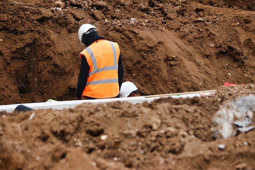 muncitorii, constructie, excavare