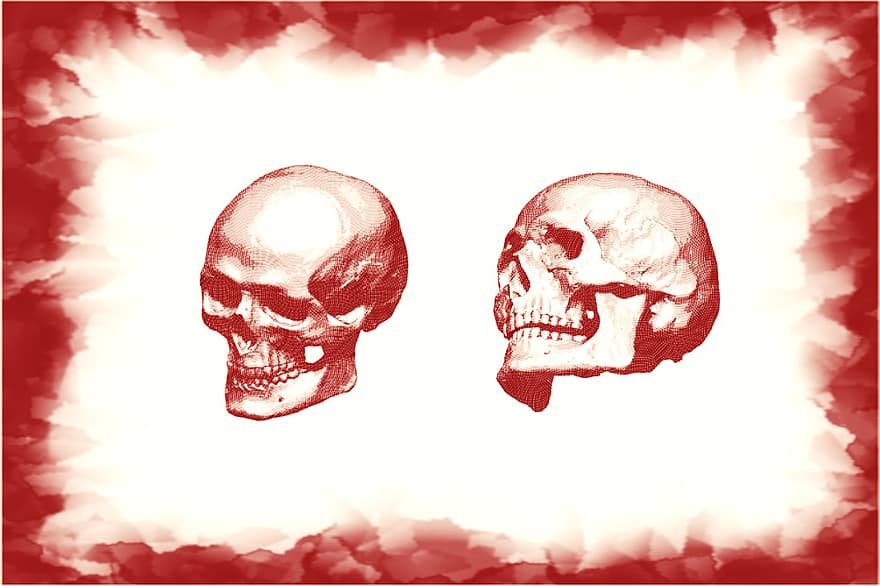 cranii, Halloween, groază, moarte, poster
