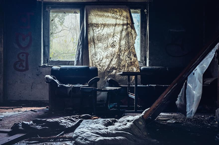 Lost Place, House, Ruin, Horror, Dilapidated, Spooky, indoors, window, abandoned, messy, dirty