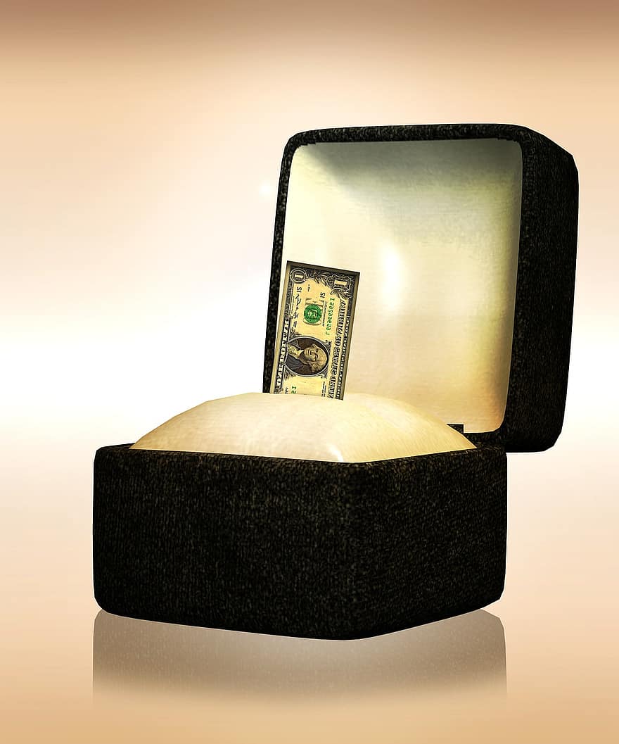 кольцевая коробка, долларовая купюра, доллар, коробка, кольцо, законопроект