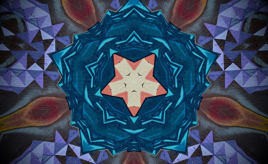 Rosette, Mandala, Kaleidoskop, bunt, Ornament, Tapete, Dekor, dekorativ, symmetrisch, Textur, Grafik