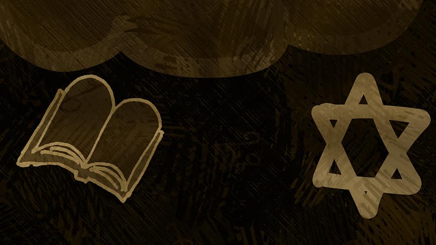 Davidstern, Buch, Hintergrund, Jüdisches Symbol, Hexagramm-Emblem, Bibel, jüdischer Stern, Judentum, Kabbala, magen david, Siegel Salomos