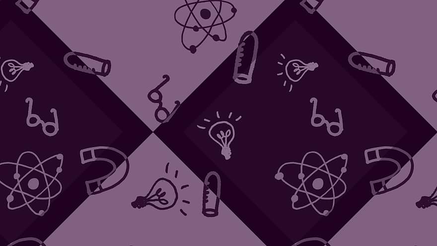 Zinātnes fons, Zinātnes svētku logotipi, violeta tapetes, abstrakta māksla, tapetes, Dekora fons, dizains, māksla, Scrapbooking, zinātne, izglītību