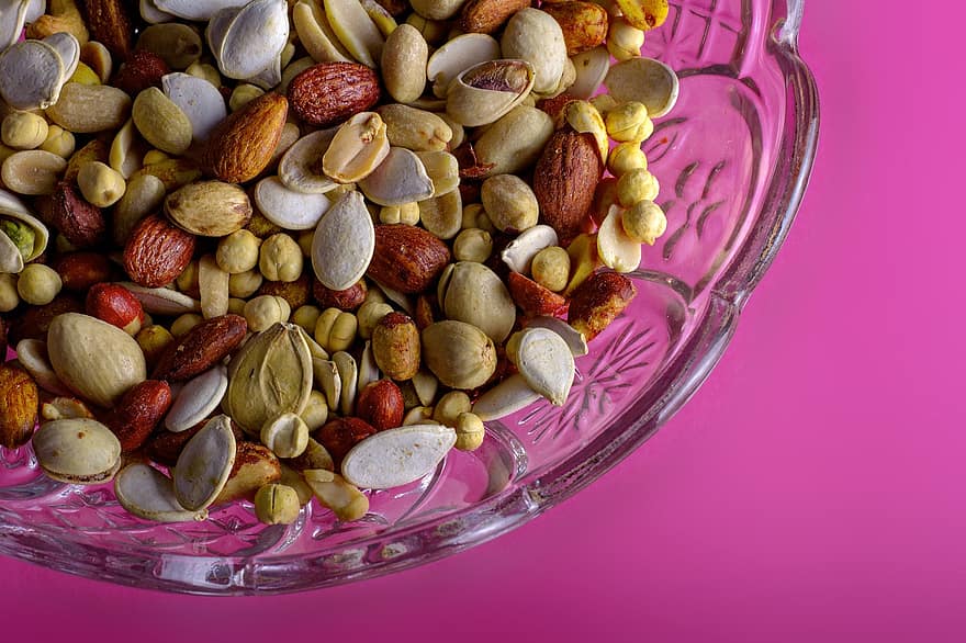 Nuts, Seeds, Almonds, Pistachios, Mix, Food, Healthy, Snack, Peanuts, Fruit, Ingredient