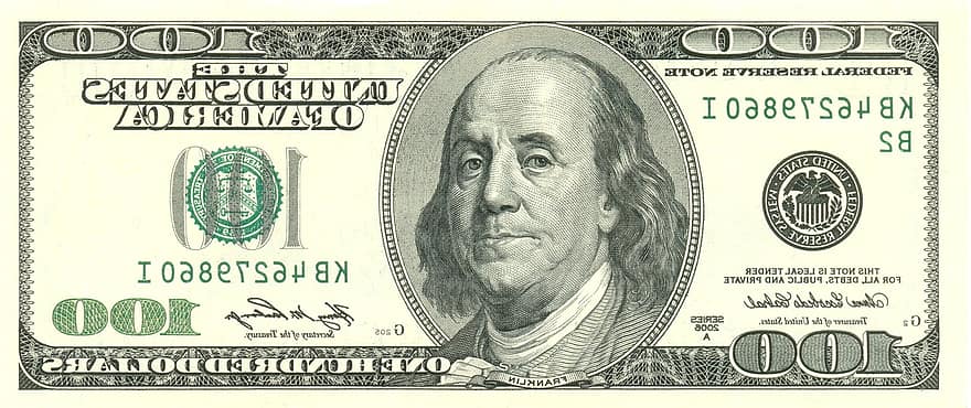 dólar, dinero, cuenta, papel moneda, billete de banco, cien dolares, bancario, financiar
