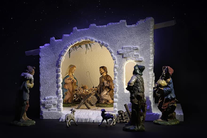 Kelahiran Yesus, kelahiran, hari Natal, keluarga suci, Kekristenan, malam, agama, Arsitektur, budaya, kerohanian, laki-laki