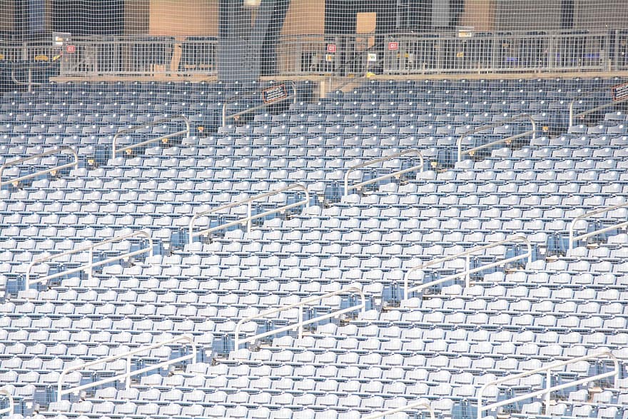 Stadion, Sitze, Muster, leeren, Reihe