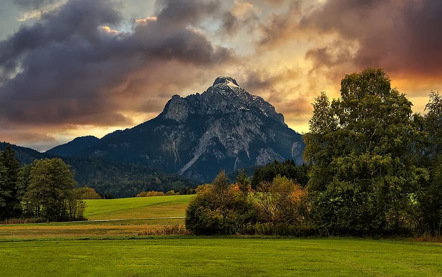 природа, пътуване, проучване, на открито, Бавария, Алгой, Алпи