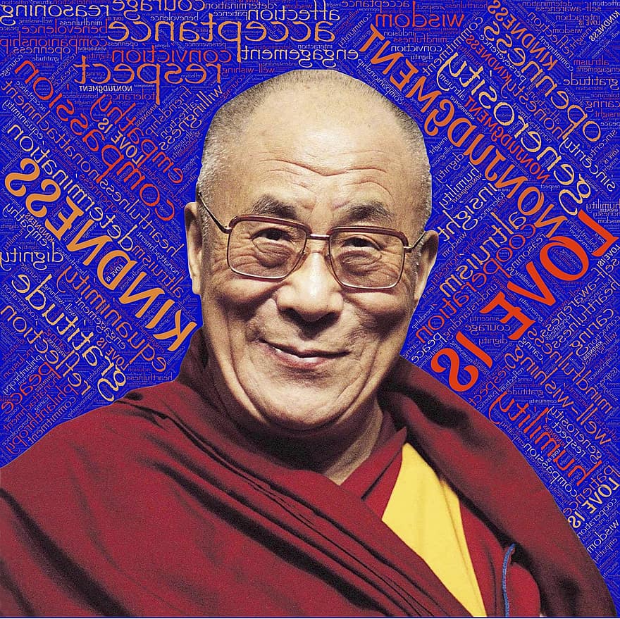 Dalai lama, kutsallık, Aşk, şefkatli, olmayan yargı, merhamet, sevgi, özgecilik, cömertlik, öğretileri, kabul