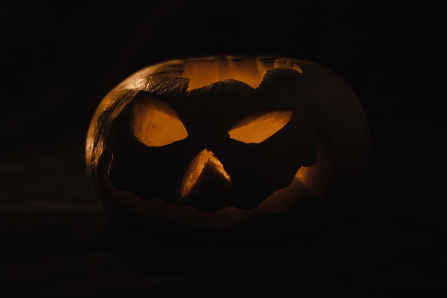 halloween, pompoen, herfst, griezelig, spookachtig, nacht, verschrikking, lantaarn, donker, oktober, angst