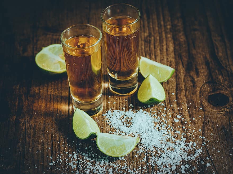 tequila, kalk, salt-, skott, snapsglas, alkohol, dryck, alkoholhaltig dryck, cocktail, agave, citron-