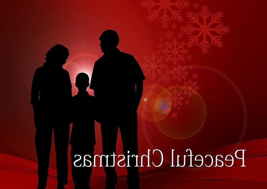 οικογένεια, έλευση, Χριστούγεννα, Φεστιβάλ, οικογένεια γρήγορα, παραμονή Χριστουγέννων, Αη Βασίλης, ατμόσφαιρα, άγιος, το κόκκινο